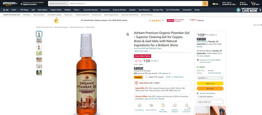 How to Buy Ashtam Premium Organic Pitambar Gel Products on Amazon.in During the Great Indian Festival Sale 2024